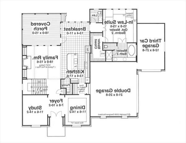 First Floor image of RADCLIFFE House Plan